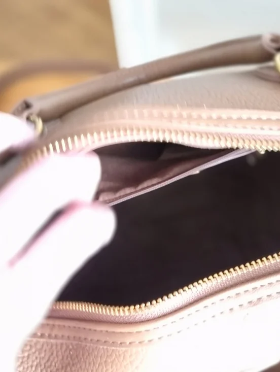 NWT Viral Steve Madden BMateo Brown Pebbled Speedy Leather Satchel Crossbody Bag - Picture 8 of 10